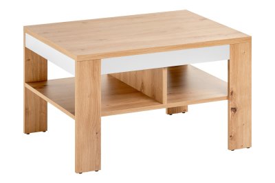 Konferenční stolek dub artisan/bílá mat VEGA