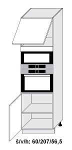 Dolní skříňka vysoká QUANTUM VANILA 60 cm