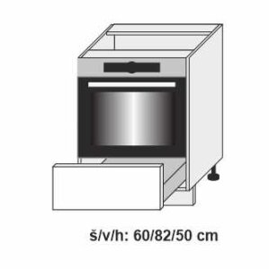 Dolní skříňka SILVER+ FRESCO ANTRACIT D11K/60 KOMPAKT A - bílá alpská
