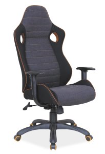 Židle kancelářská černá/šedá Q-229