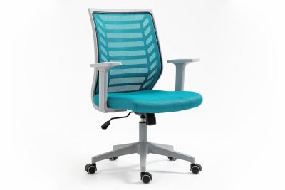 Židle kancelářská šedá/modrá Q-320