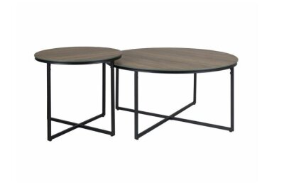 Set konferenčních stolků hnědá/černá PALERMO I