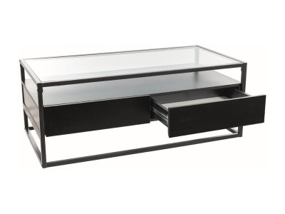 Konferenční stolek sklo/černá CARLO A