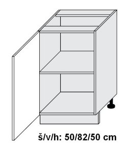 Dolní skříňka ESSEN TREND bílý akryl lesk 50 cm