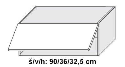 Horní skříňka PLATINUM WHITE 90 cm