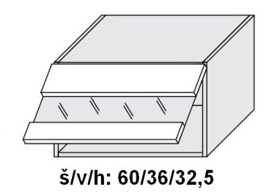 Horní skříňka SILVER+ FRESCO ANTRACIT 60 cm