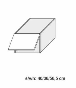 Horní skříňka nástavec SIGNUM BÍLÁ 40 cm