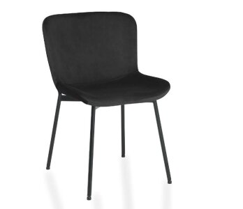 Jídelní židle černá COLBY VELVET