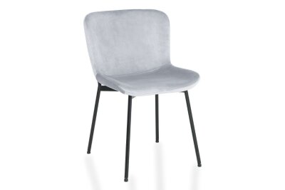 Jídelní židle světle šedá COLBY VELVET