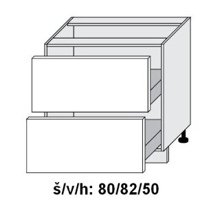 Dolní skříňka se zásuvkami EMPORIUM WHITE 80 cm