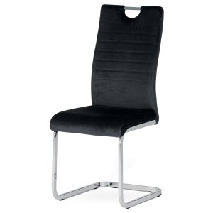 Židle jídelní černá/chrom DCL-416 BK4
