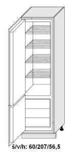 Dolní skříňka vysoká MALMO ARES ČERNÝ 60 cm                                                                                                                                                             