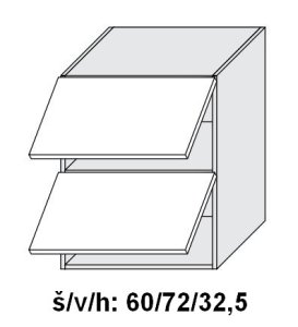 Horní skříňka ESSEN TREND bílý akryl lesk 60 cm