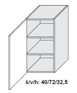 Horní skříňka SILVER+ FRESCO ANTRACIT 40 cm