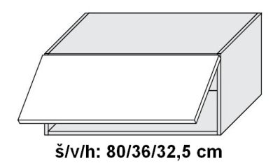 Horní skříňka CARINI BÍLÝ AKRYL LESK 80 cm