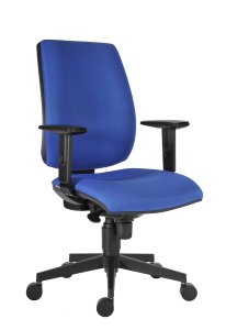 Kancelářská židle modrá + područky BR06 1380 SYN Flute sl D4