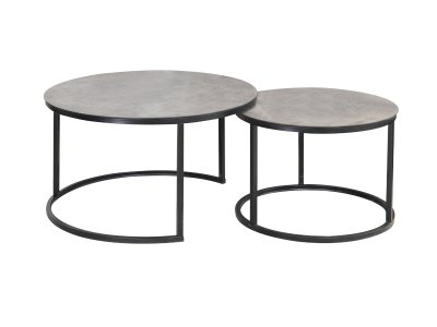 Konferenční stolek šedá mat mramor/černá mat ATLANTA A