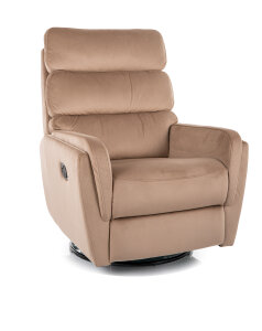 Křeslo relaxační béžové ARGOS VELVET