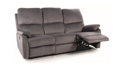 Pohovka trojmístná šedá SPENCER 3 VELVET