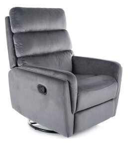 Křeslo relaxační šedé ARGOS VELVET