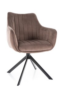 Křeslo jídelní cappuccino AZALIA VELVET