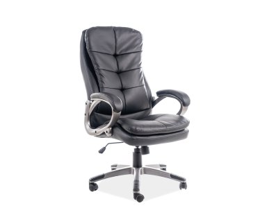 Židle kancelářská ekokůže černý Q-270