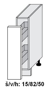 kuchyňská skříňka dolní SIGNUM BÍLÁ D/15 cargo - grey                                                                                             