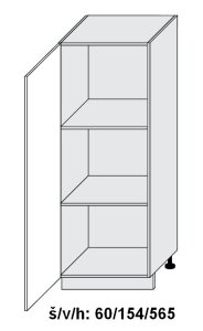 Kuchyňská skříňka dolní vysoká SILVER+ FRESCO ANTRACIT D5D/60/154 - grey