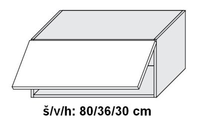 Horní skříňka MALMO ARES ČERNÝ 80 cm                                                                                                                                                                    