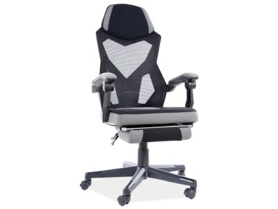 Židle kancelářská s rozkladem šedá Q-939