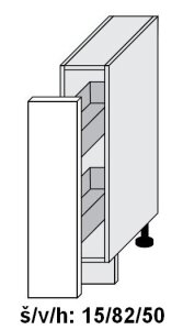 kuchyňská skříňka dolní SIGNUM BÍLÁ D/15 cargo - bílá alpská                                                                                             