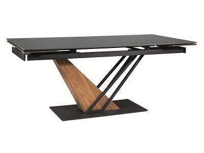 Stůl jídelní rozkládací černý mramor 160cm GENESIS
