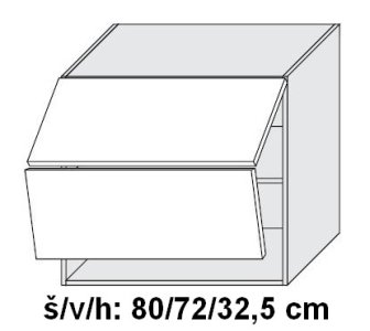 Horní skříňka PLATINUM WHITE 60 cm