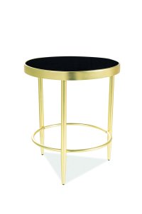 Konferenční stolek zlatá/černá pr.42 cm MYSTIC C