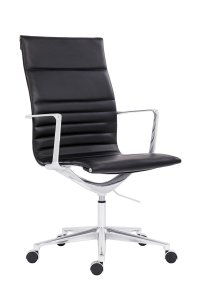 Kancelářská židle černá kůže 9040 SOPHIA P03