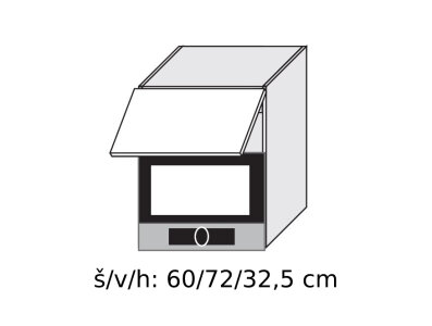 Horní skříňka SILVER+ ZELENÁ LABRADOR W2/60 MK - dub artisan
