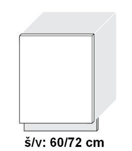 Dvířko na vestavnou myčku BONN WHITE PREMIUM MAT 60 cm - grey