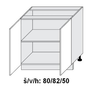 Dolní skříňka SILVER+ PLATINOVĚ BÍLÁ 80 cm