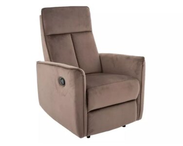 Křeslo rozkládací cappuccino NIKOS VELVET