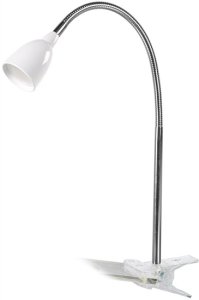 Lampička stolní s klipsnou bílá WO33-W