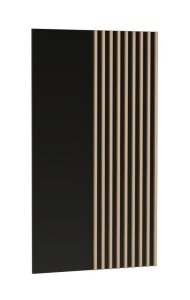 Panel s lamelami černá/dub artisan CALI C-10