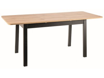 Stůl jídelní rozkládací dub artisan/černá IKAR