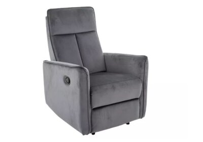 Křeslo rozkládací šedé NIKOS VELVET