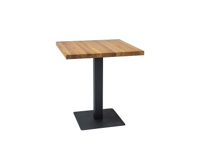 Stůl lamino dub/černá PURO 70x70