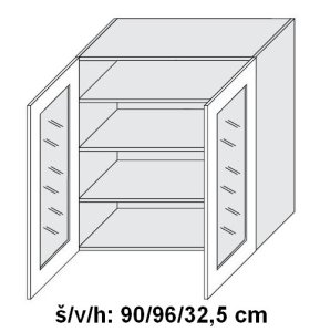 Horní skříňka EMPORIUM STONE 90 cm