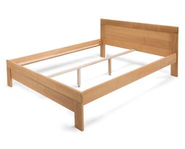 Postel z masivu 140 buk bez roštu WOODY CLASSIC