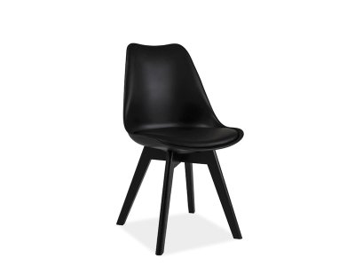 Židle jídelní plastová černá/černá KRIS II