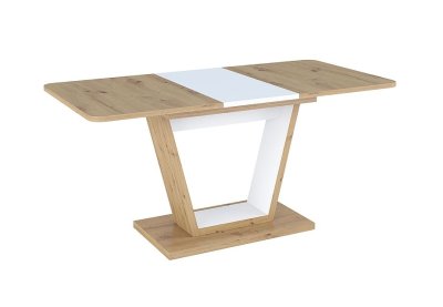 Jídelní stůl rozkládací dub artisan/bílá NIGEL