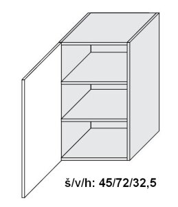 Horní skříňka TITANIUM FINO BÍLÁ 45 cm