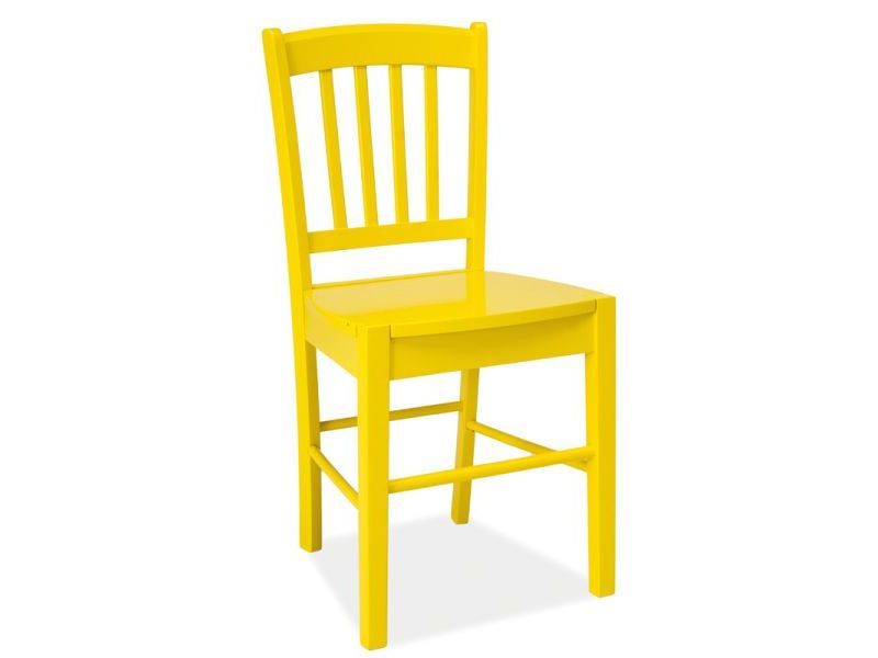 Židle jídelní dřevěná žlutá CD-57